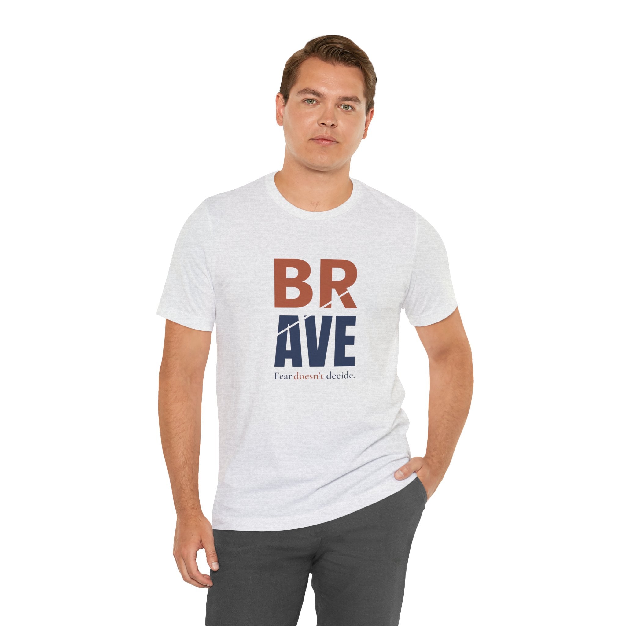 Brave Typography Tee — “BRAVE” Inspirational Graphic T-Shirt