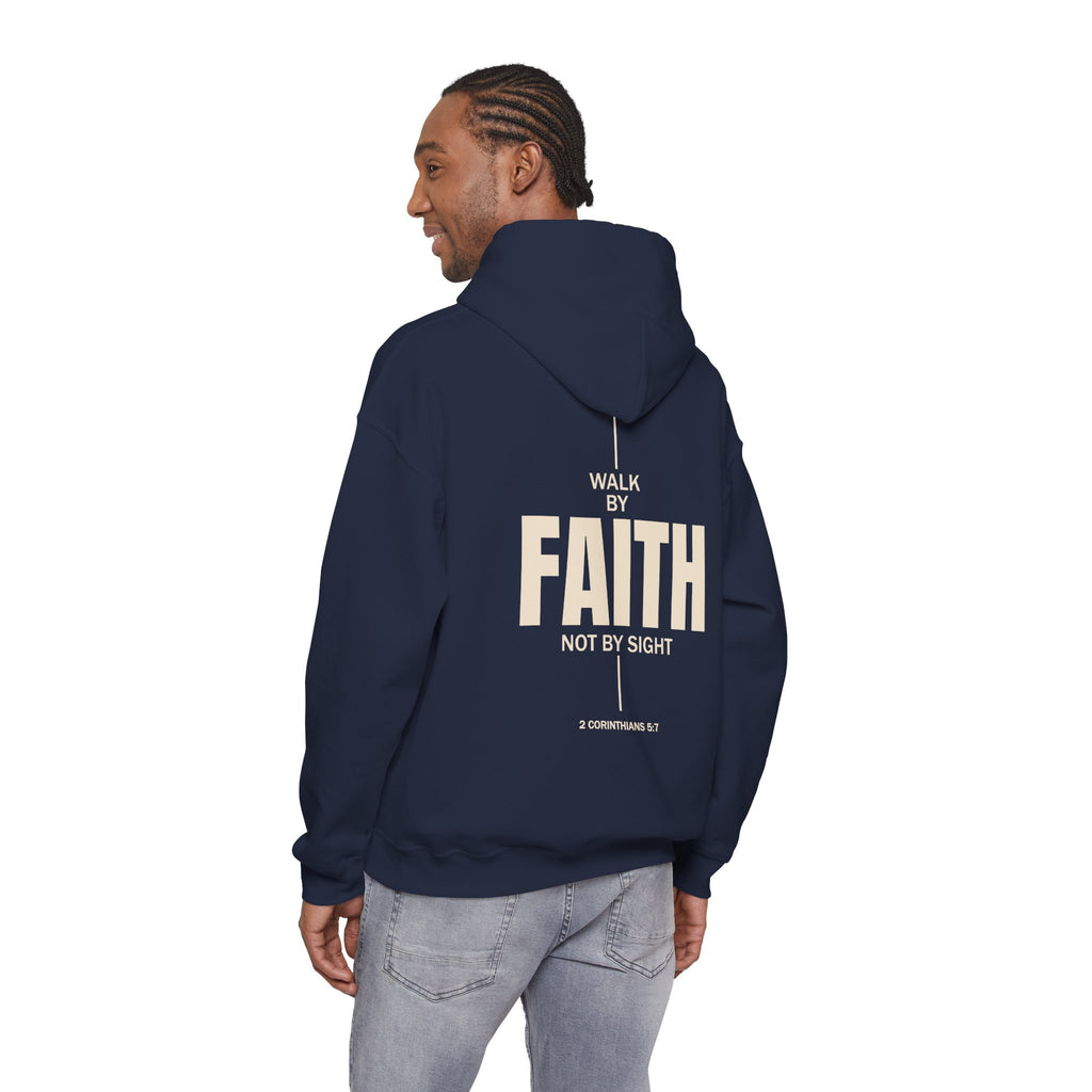 Walk by Faith Hoodie | Christian Graphic Sweatshirt | 2 Corinthians 5:7