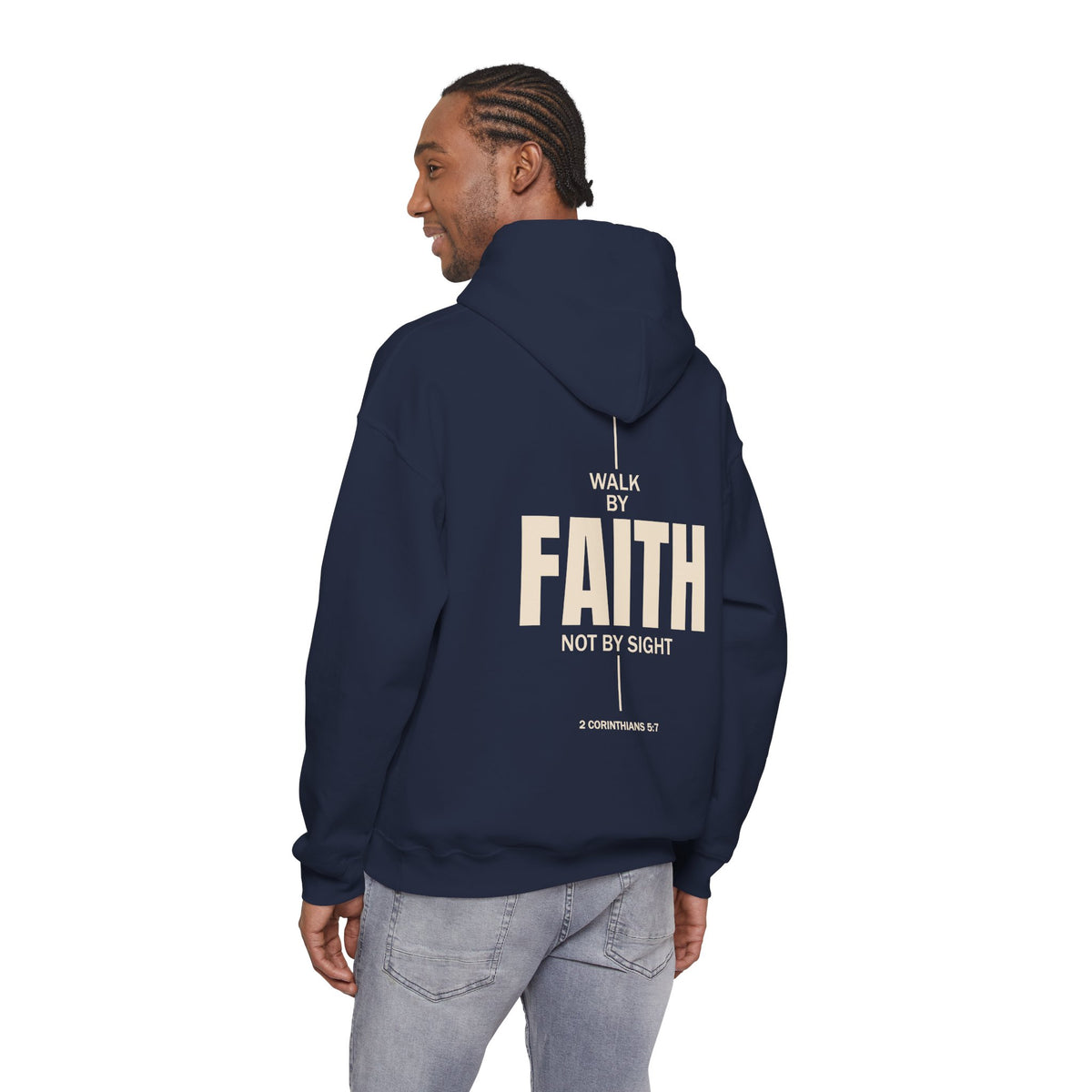 Walk by Faith Hoodie | Christian Graphic Sweatshirt | 2 Corinthians 5:7