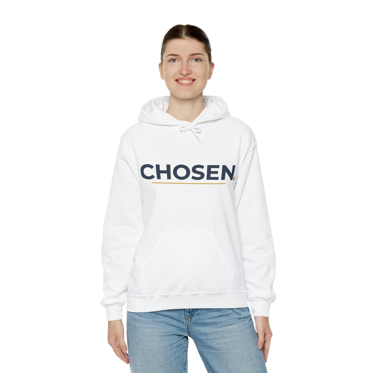 CHOSEN. Christian Hoodie | Ephesians 1:4 Faith Graphic Sweatshirt