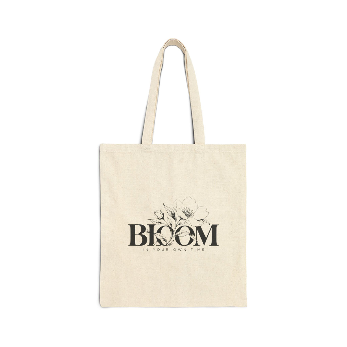 BLOOM Cotton Canvas Tote Bag – Inspirational Everyday Bag