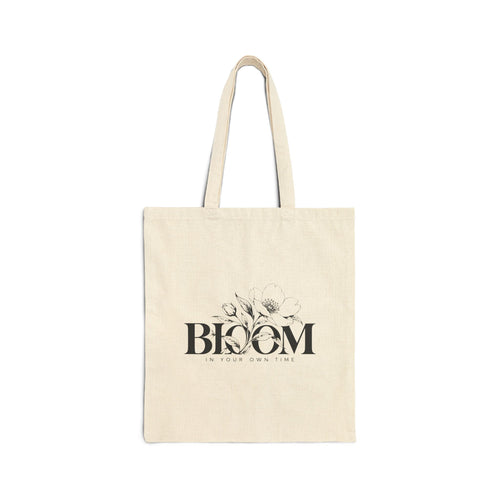 BLOOM Cotton Canvas Tote Bag – Inspirational Everyday Bag