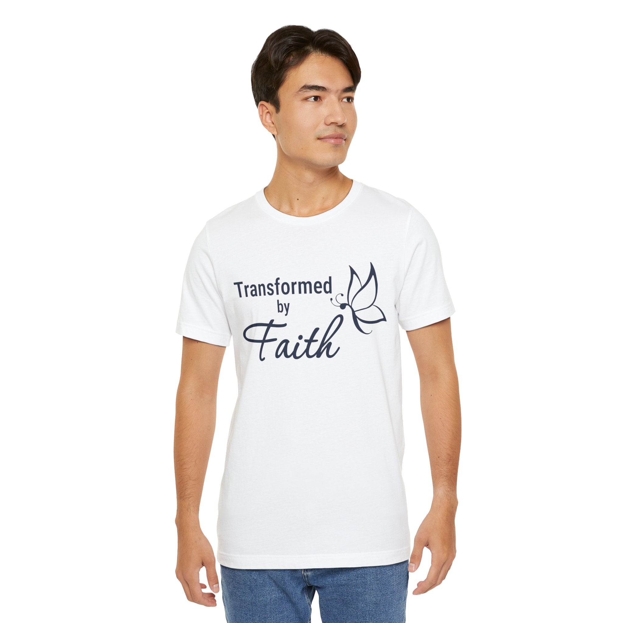 Transformed by Faith T-Shirt – Inspirational Christian Tee | Butterfly Faith Shirt