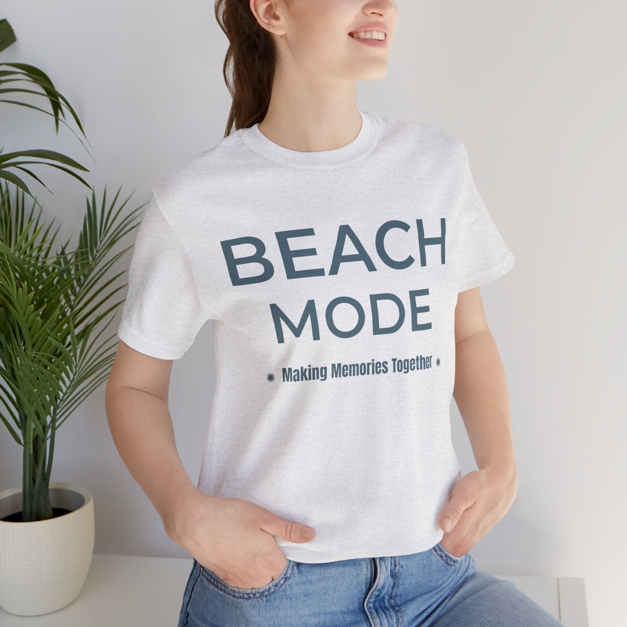 Beach Mode Shirt – Minimalist Beach Vacation Graphic Tee | Summer Travel T-Shirt | Coastal Aesthetic Unisex Tee