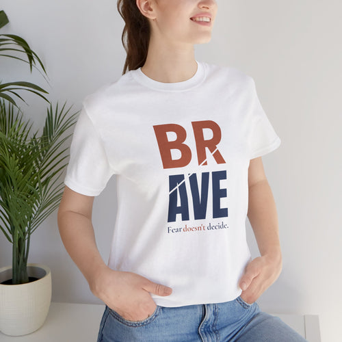 Brave Typography Tee — “BRAVE” Inspirational Graphic T-Shirt