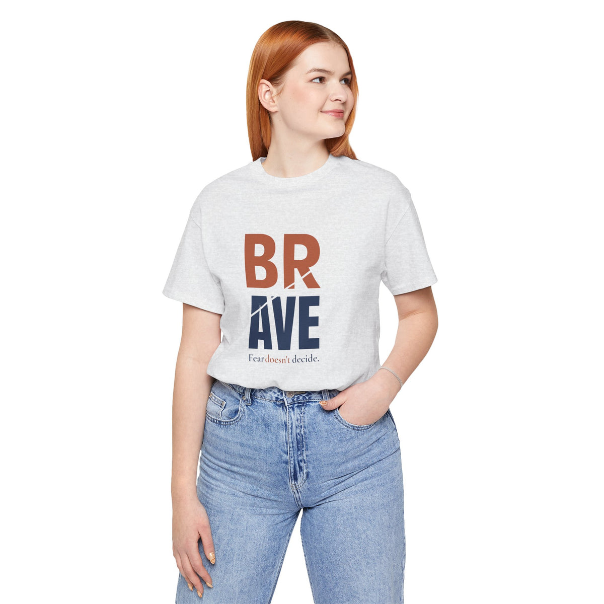 Brave Typography Tee — “BRAVE” Inspirational Graphic T-Shirt