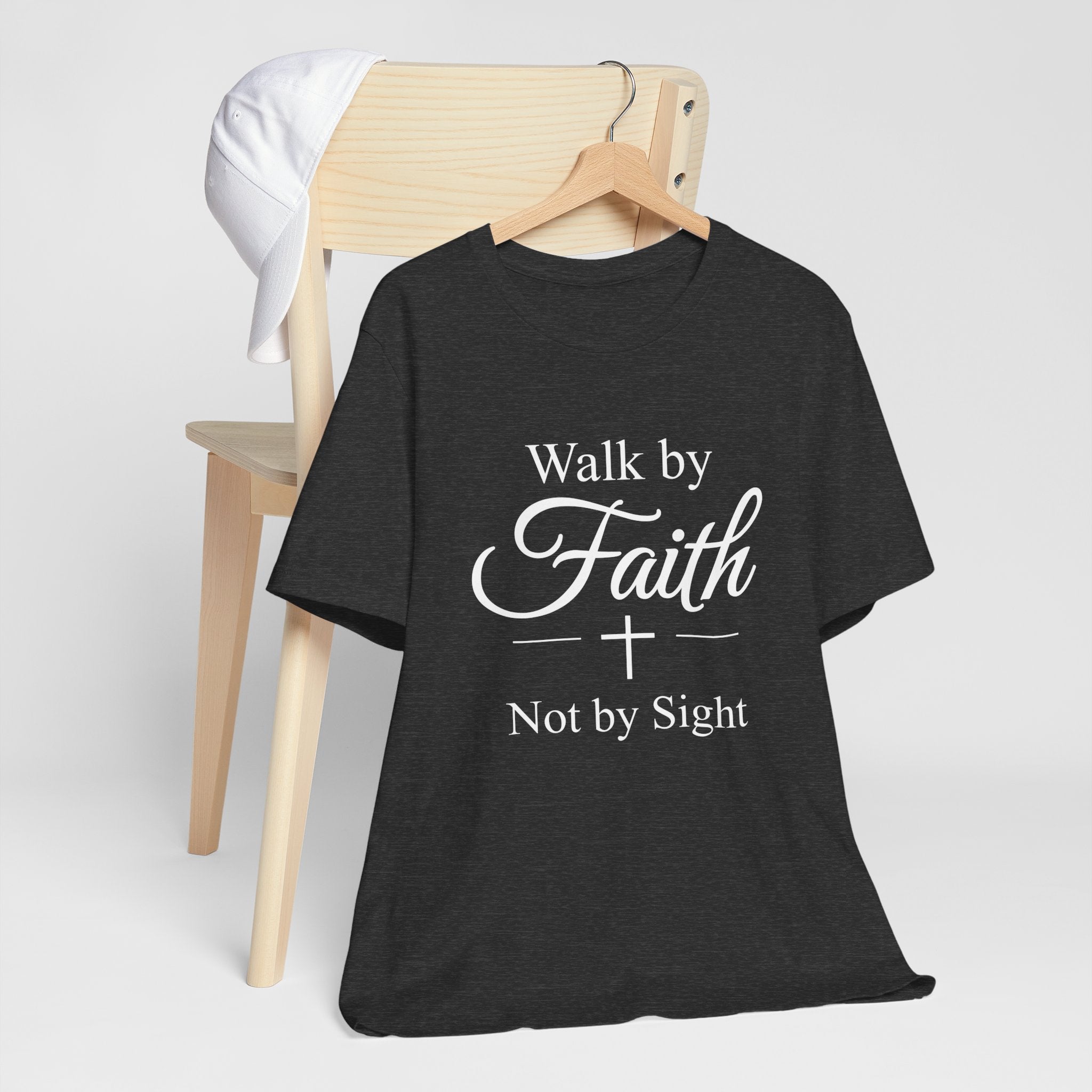 Walk by Faith T-Shirt – Christian Scripture Tee | “Not by Sight” Faith Shirt