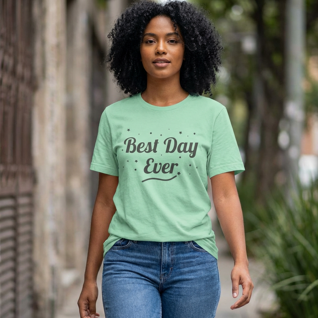 Best Day Ever T-Shirt – Positive Vibes Tee | Cute Minimalist Graphic Shirt