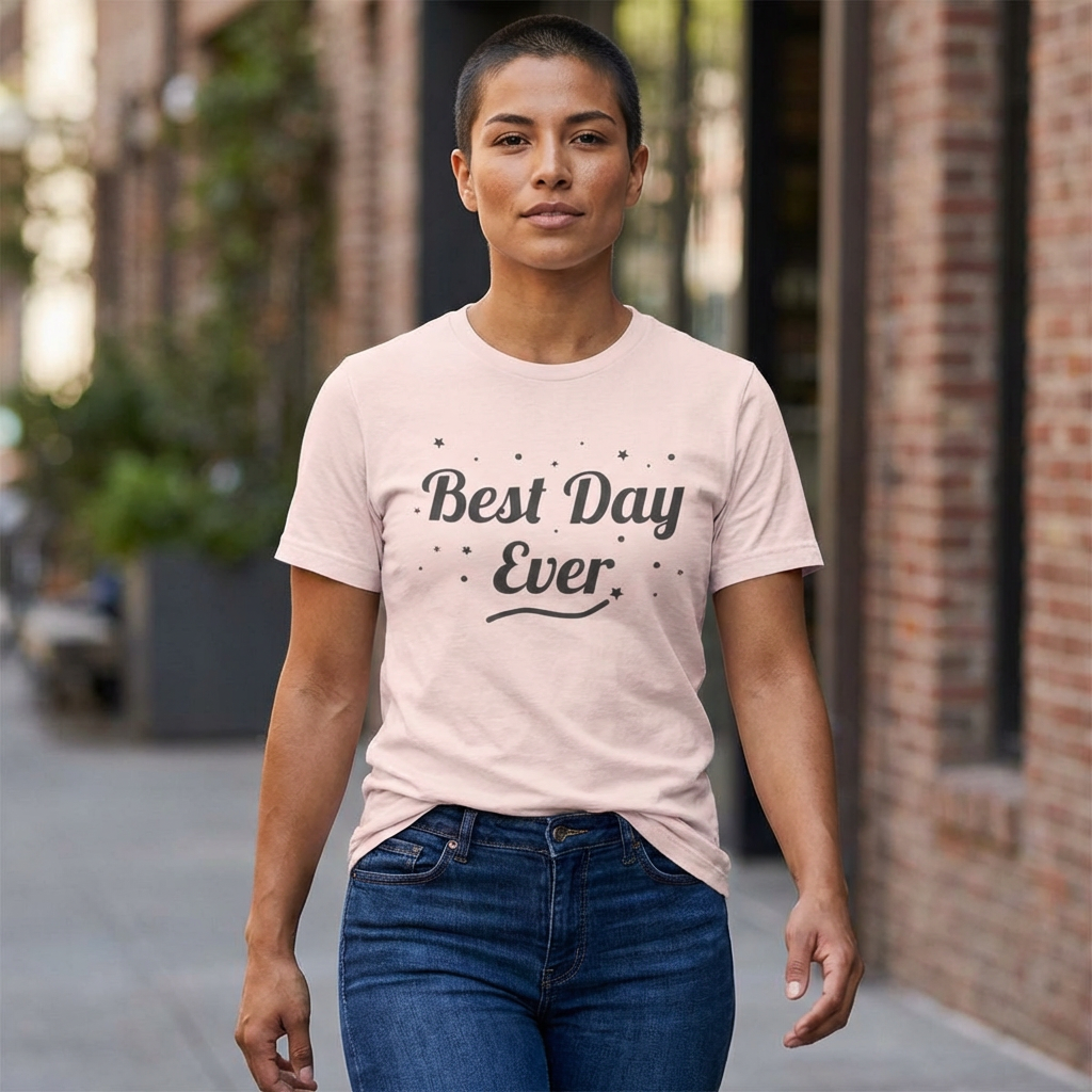 Best Day Ever T-Shirt – Positive Vibes Tee | Cute Minimalist Graphic Shirt