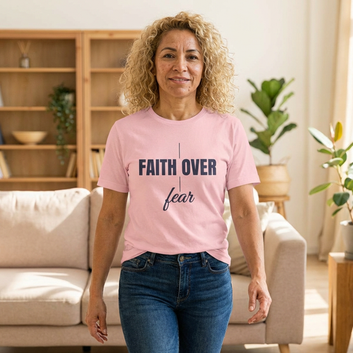Faith Over Fear T-Shirt – Inspirational Christian Tee | Minimalist Faith Shirt
