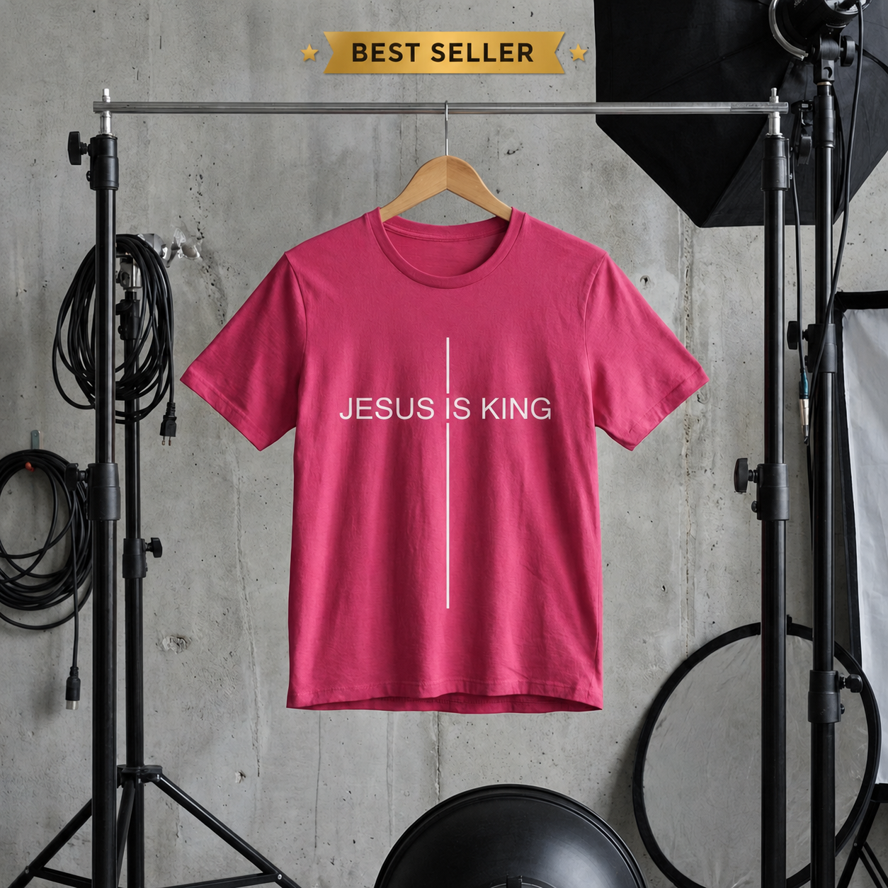 Jesus Is King T-Shirt – Christian Faith Tee | Minimalist Cross Shirt