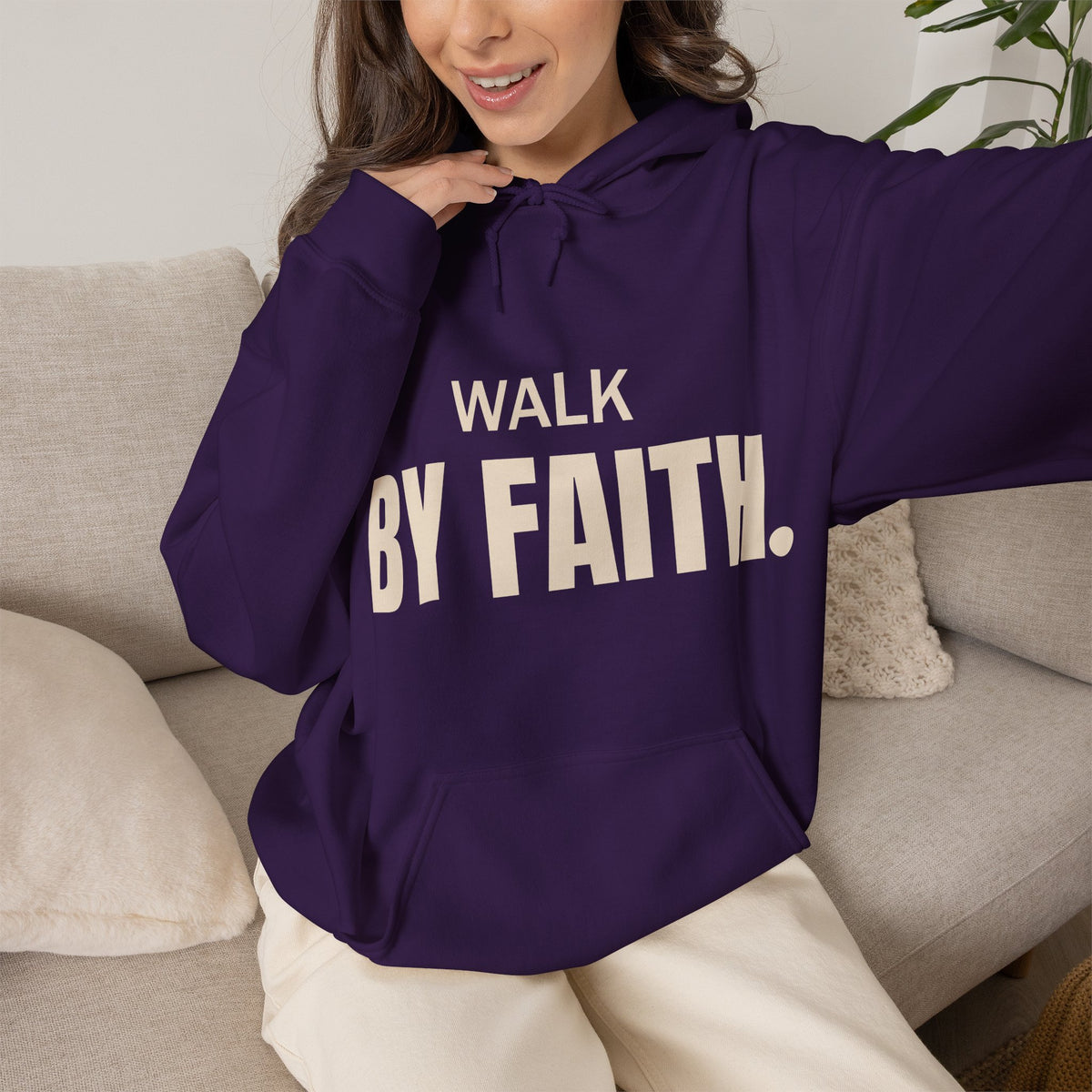 Walk by Faith Hoodie | Christian Graphic Sweatshirt | 2 Corinthians 5:7