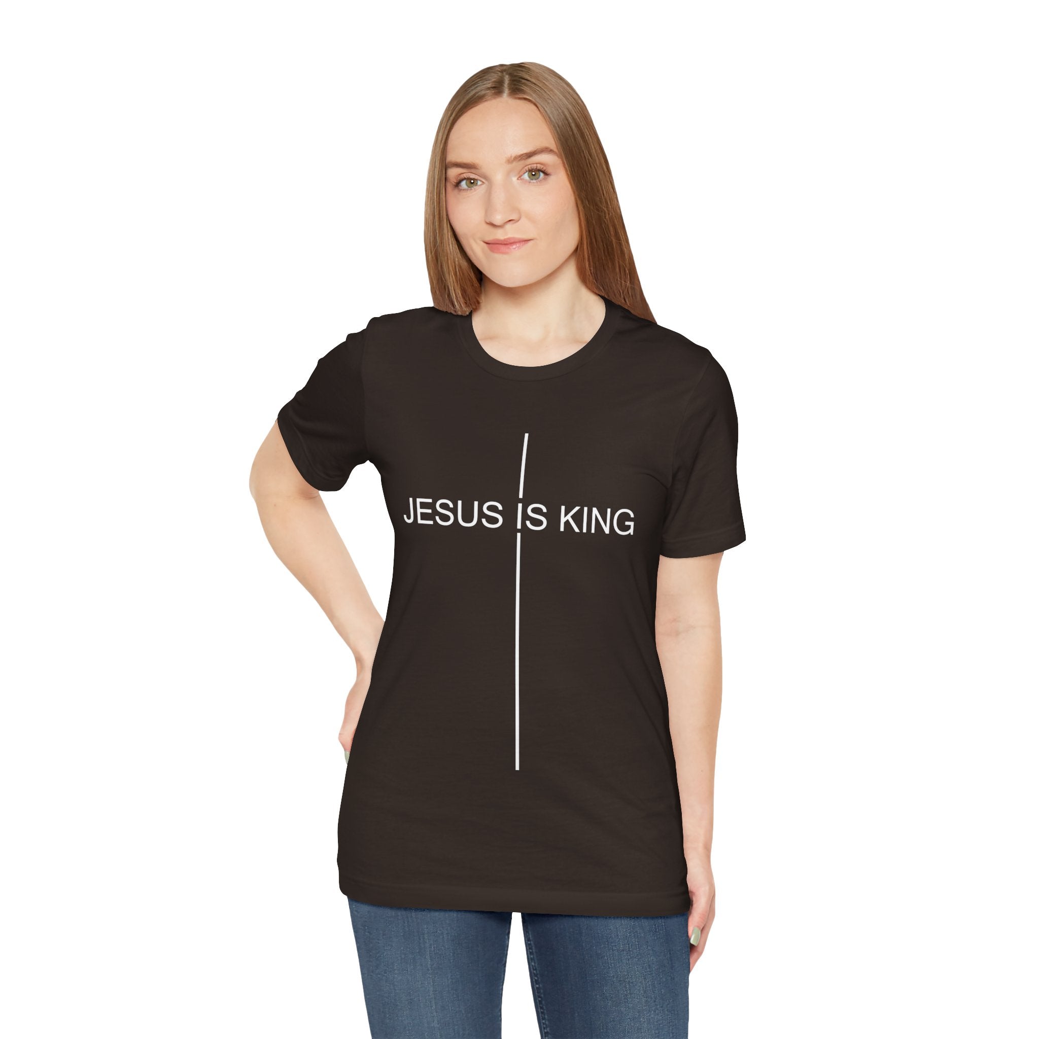 Jesus Is King T-Shirt – Christian Faith Tee | Minimalist Cross Shirt