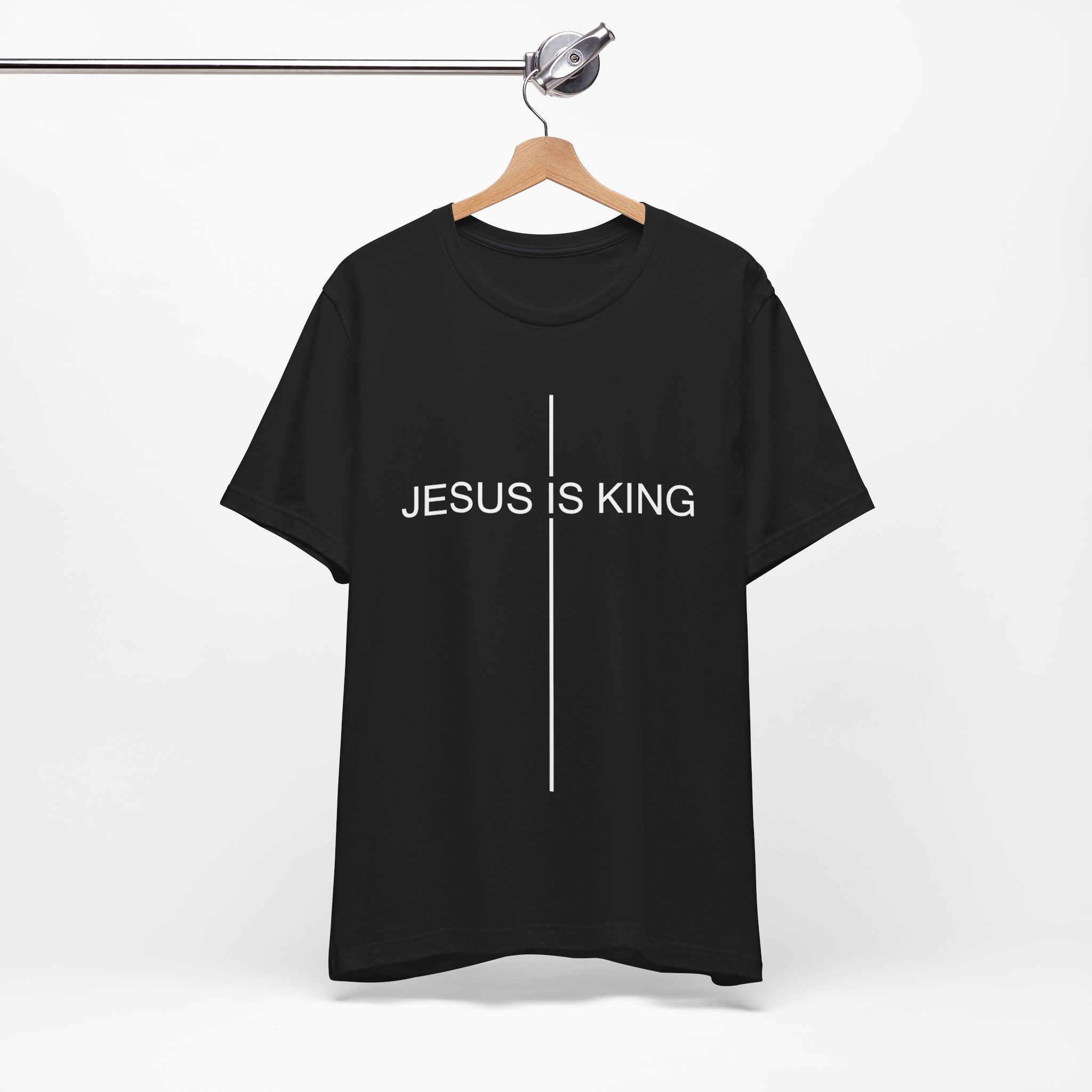 Jesus Is King T-Shirt – Christian Faith Tee | Minimalist Cross Shirt