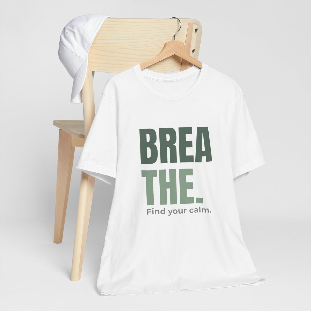 Breathe Tee — "Find Your Calm" Relaxation Graphic T-Shirt