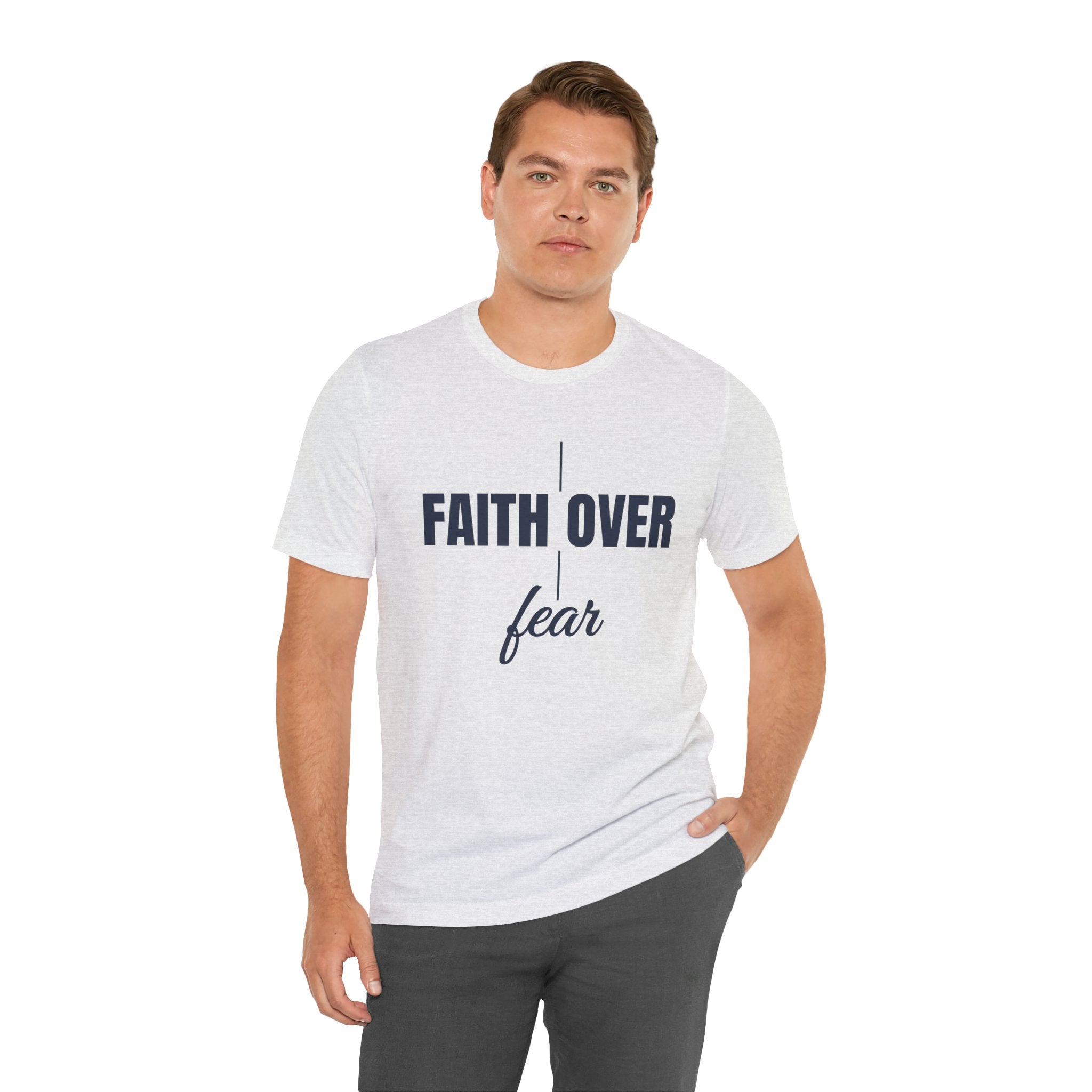 Faith Over Fear T-Shirt – Inspirational Christian Tee | Minimalist Faith Shirt