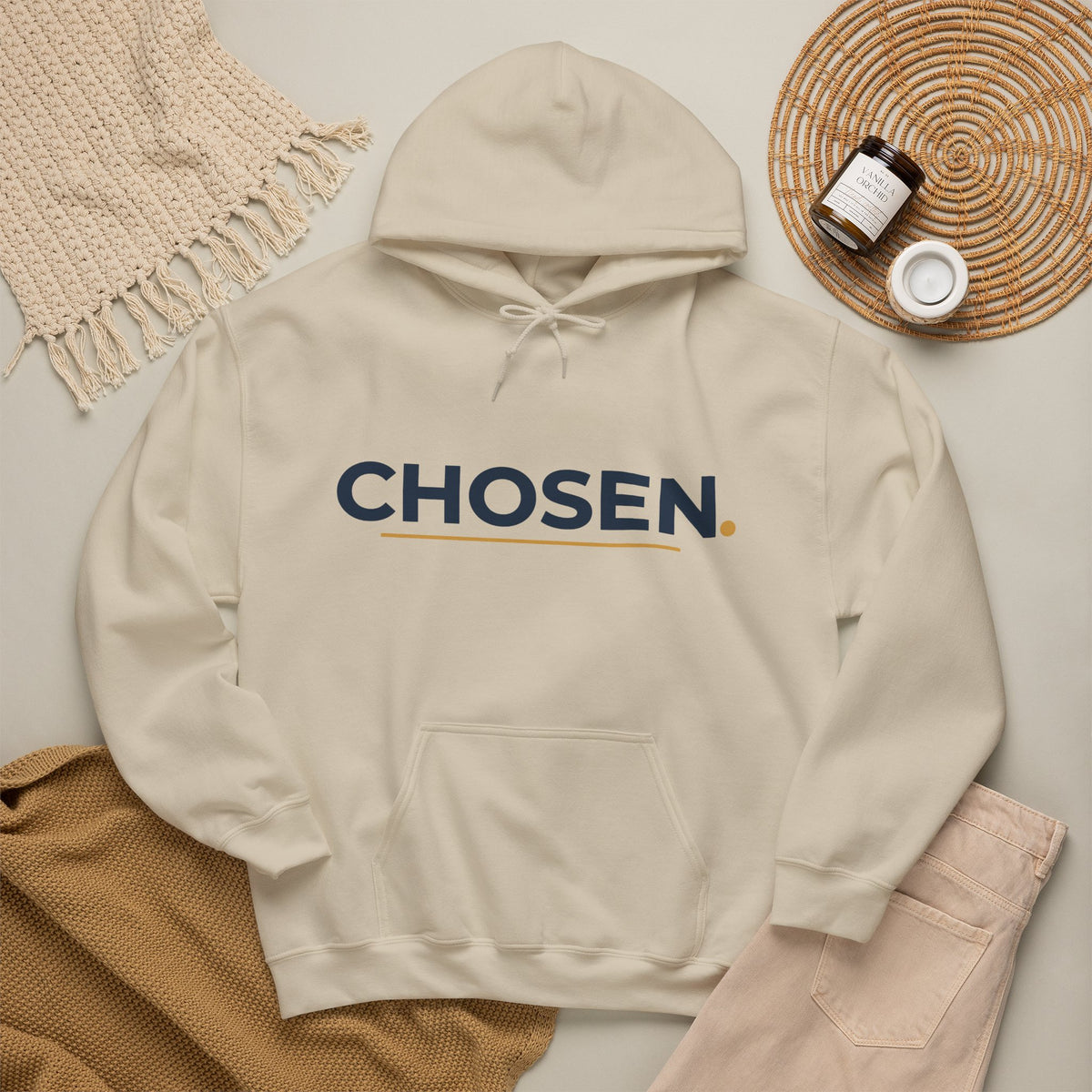 CHOSEN. Christian Hoodie | Ephesians 1:4 Faith Graphic Sweatshirt