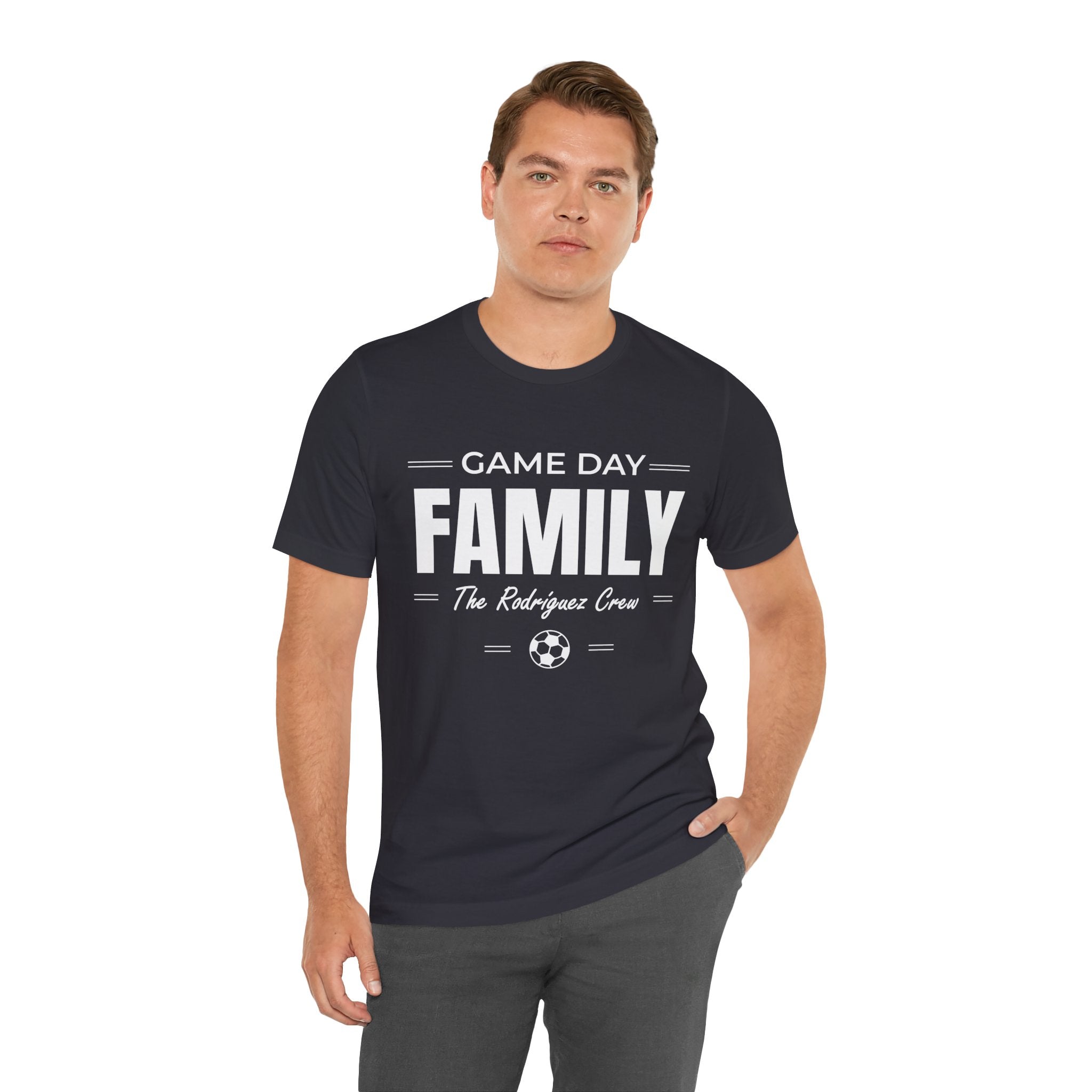 Game Day Family Soccer T-Shirt | Personalized Family Name Tee | Custom Soccer Shirt | Matching Family Outfit | Minimalist Sports Tee