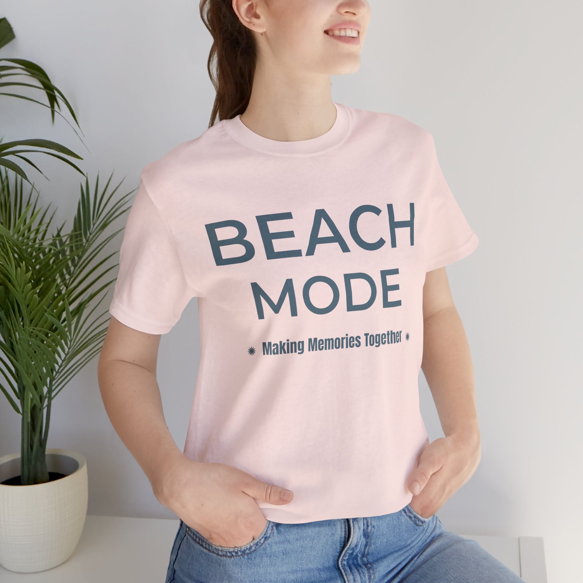 Beach Mode Shirt – Minimalist Beach Vacation Graphic Tee | Summer Travel T-Shirt | Coastal Aesthetic Unisex Tee