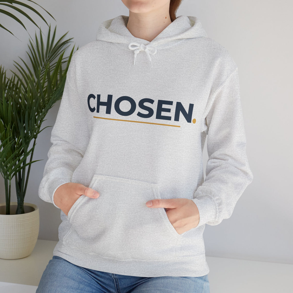CHOSEN. Christian Hoodie | Ephesians 1:4 Faith Graphic Sweatshirt