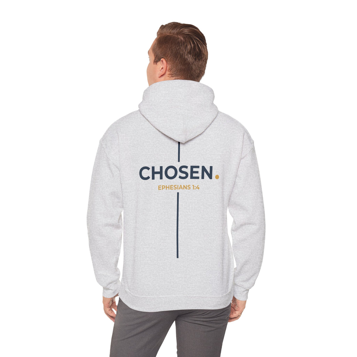 CHOSEN. Christian Hoodie | Ephesians 1:4 Faith Graphic Sweatshirt