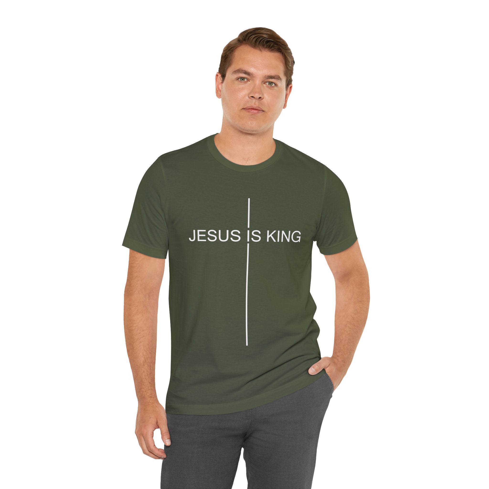 Jesus Is King T-Shirt – Christian Faith Tee | Minimalist Cross Shirt