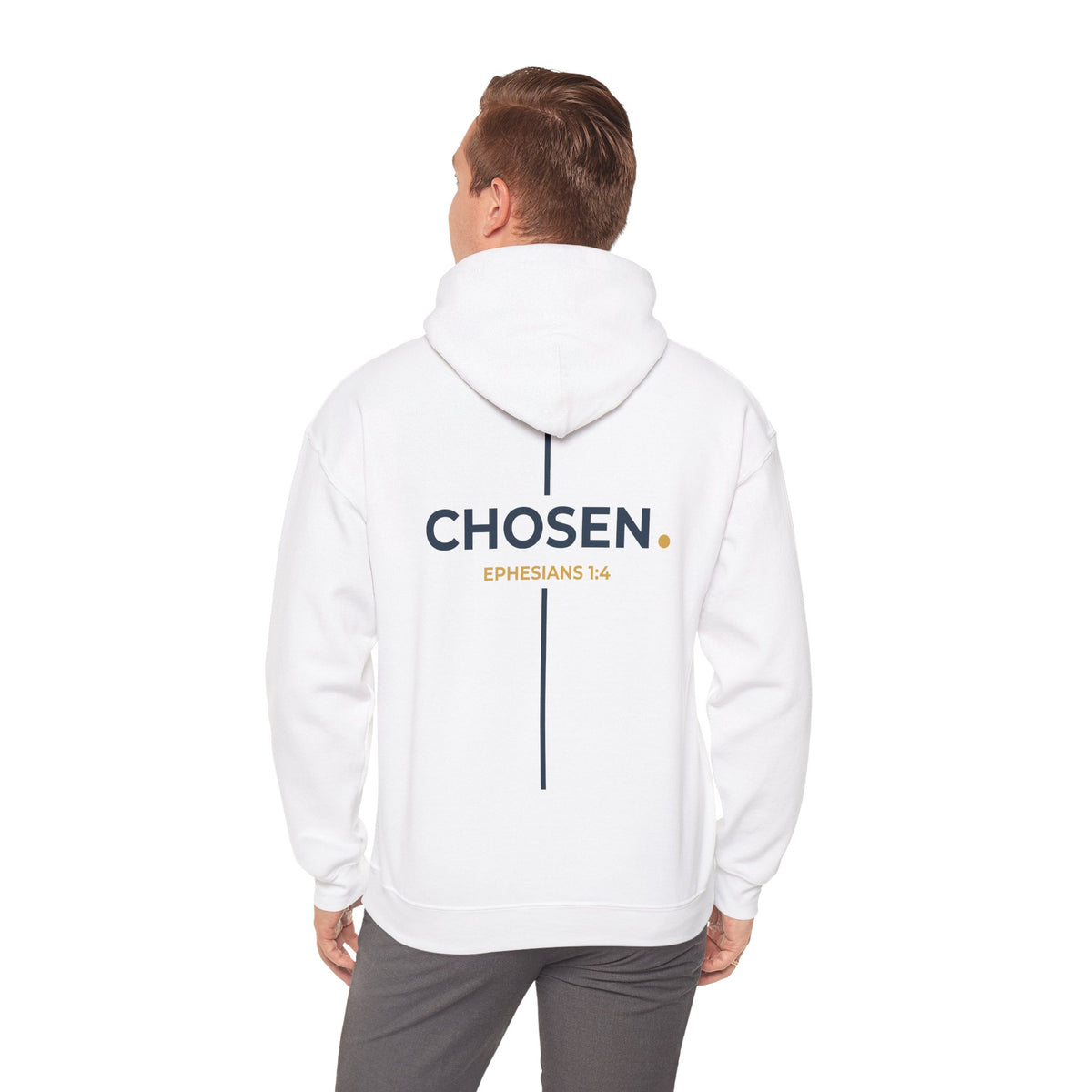 CHOSEN. Christian Hoodie | Ephesians 1:4 Faith Graphic Sweatshirt