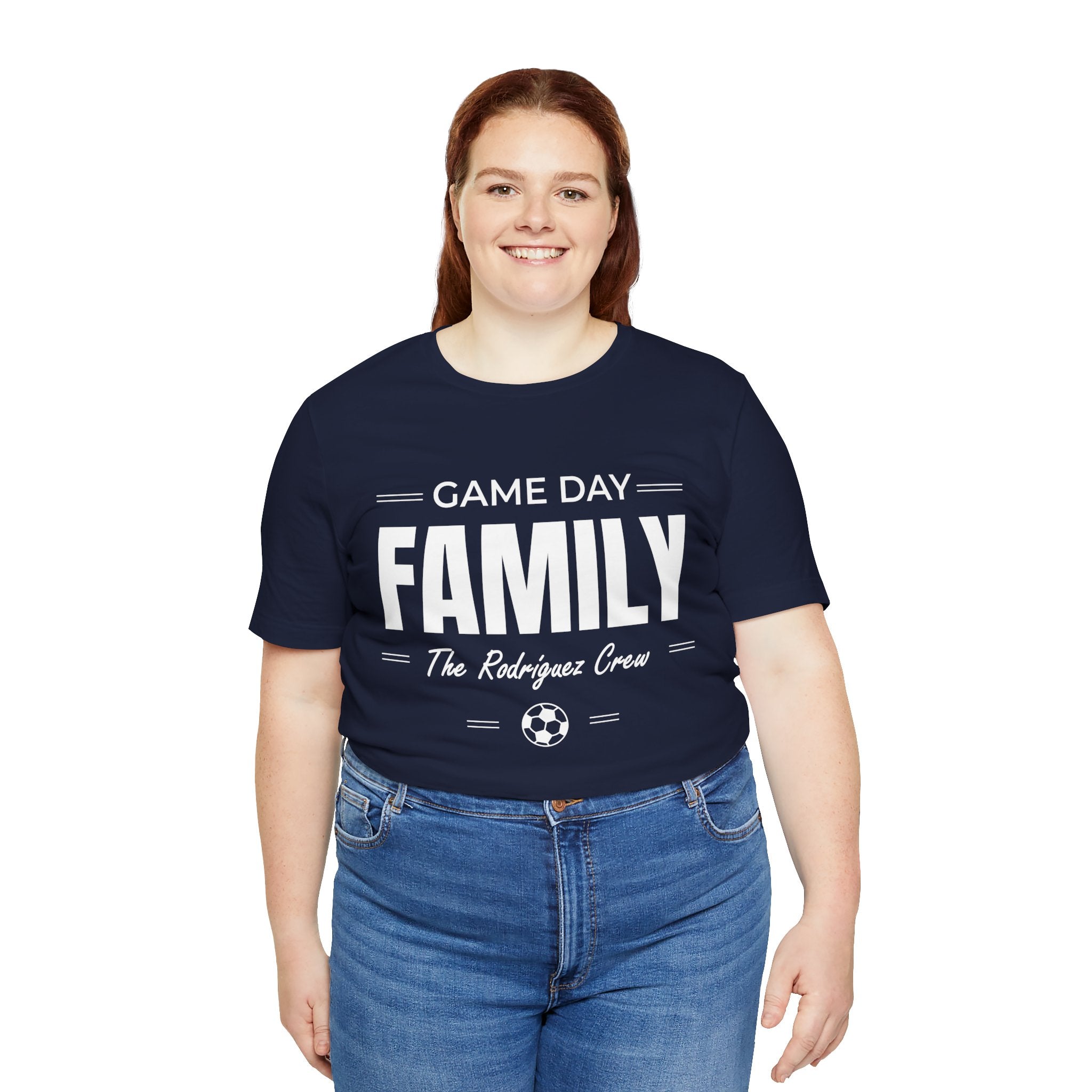 Game Day Family Soccer T-Shirt | Personalized Family Name Tee | Custom Soccer Shirt | Matching Family Outfit | Minimalist Sports Tee